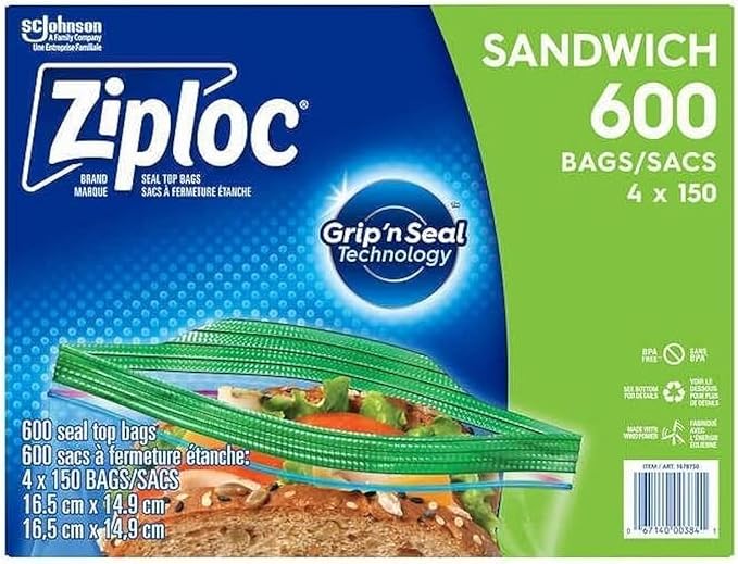 Ziploc Sandwich Bags,4-pack