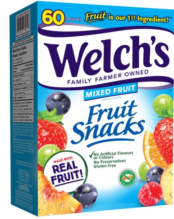 Welch’s Fruit Snacks, 60 × 22 g