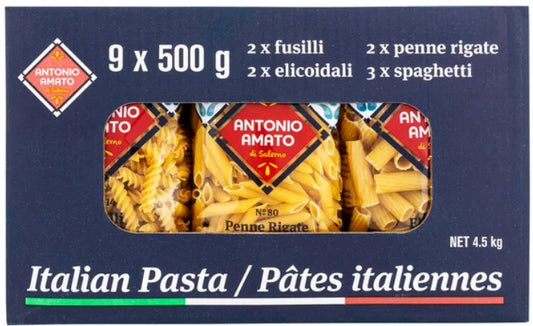 Antonio Amato Pasta Variety Pack, 9 × 500 g