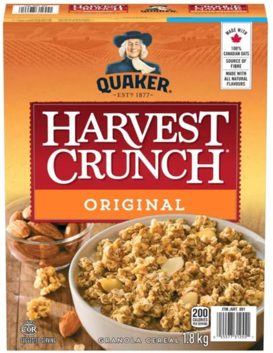 Quaker Harvest Crunch Granola Cereal, 1.8 kg