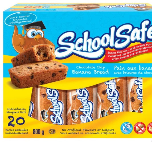 School Safe Banana Chocolate Chip Muffin Bars, 20 × 40 g