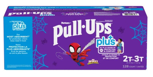 Huggies Pull-Ups Plus Training Pants, 2T to 5T( Boy) Pack of 128