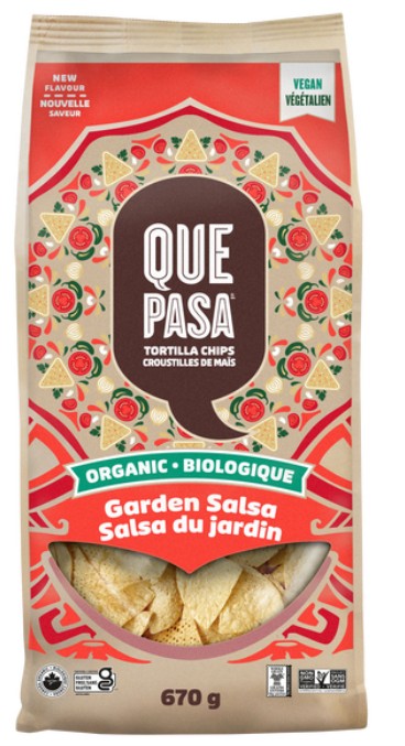 Que Pasa Organic Garden Salsa Tortilla Chips 670 g