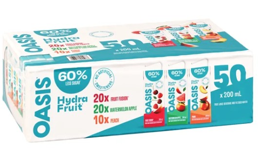 Oasis Hydrafruit Assorted 50 × 200 mL