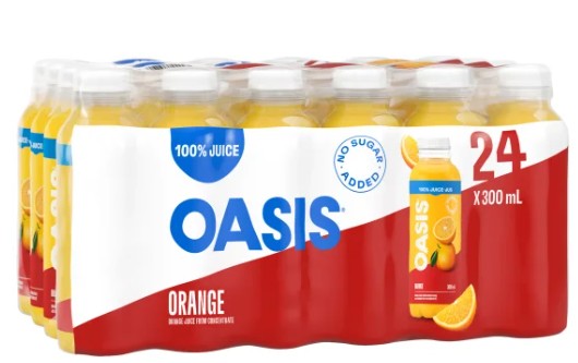 Oasis Orange Juice 24 × 300 mL