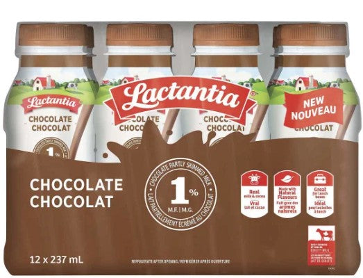 Lactantia Chocolate Milk 12 x 237 mL