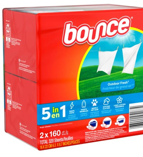 Bounce Fabric Softener 2 x 160 Sheets