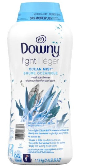 Downy Unstopables Ocean Mist In-wash Scent Booster Beads, 1.13 kg