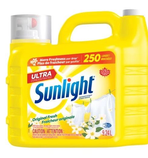 Sunlight Ultra Concentrated Original Fresh Laundry Detergent, 250 Loads