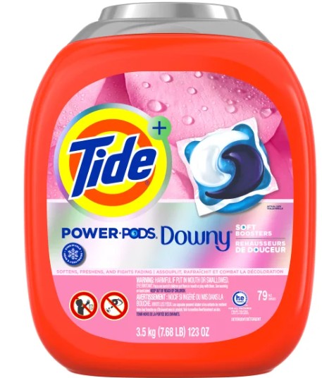 Tide Power PODS with Downy, Liquid Laundry Detergent Pacs, April Fresh, 79-count