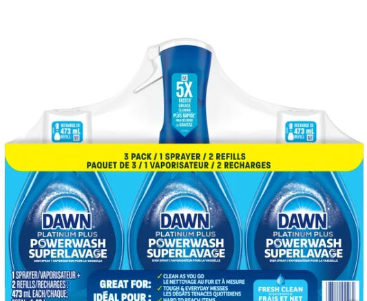Dawn PowerWash Dishwashing Detergent  3 x 473 ml