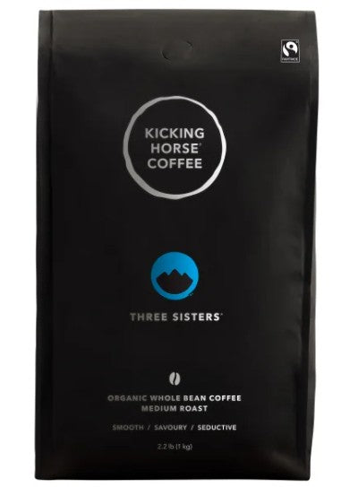 Kicking Horse Coffee, Three Sisters Blend, Organic Whole Bean Coffee, Medium Roast, 1kg