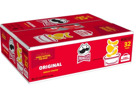 Pringles Snack Stacks Chips, Original, 32 × 19 g