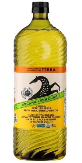 Sunflower by Terra Organic High Oleic Sunflower Oil, 3 L